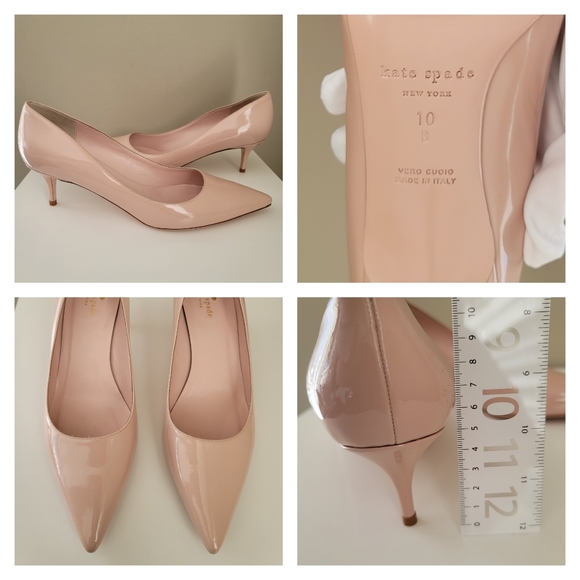 kate spade Shoes - Kate Spade Ballet Pink Leather Heels Size 10